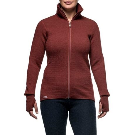 Tröja Woolpower full zip Merino Midlayer, Roströd