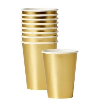 Pappersmugg Guld 10-pack